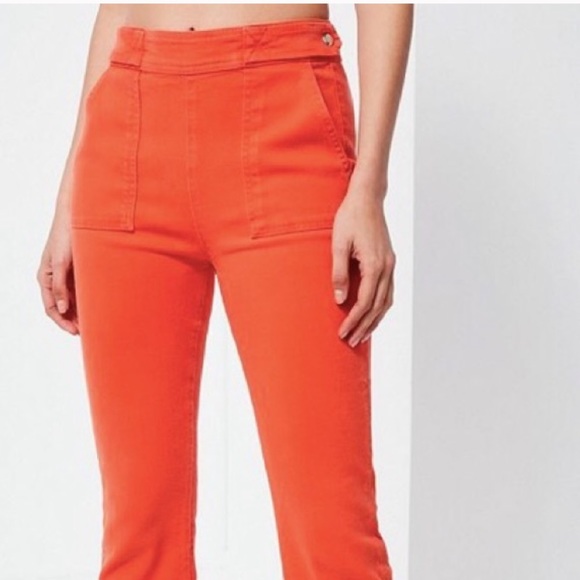 BDG Coral orange cropped flare pants - Picture 3 of 8